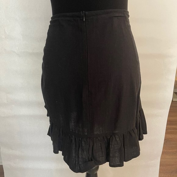 Black Wrap Skirt - Picture 3 of 3